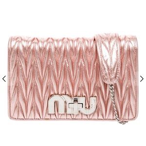 Miu Miu Metallic Pink Quilted bag